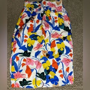 JCREW PINTUCKED MIDI SKIRT SIZE 8